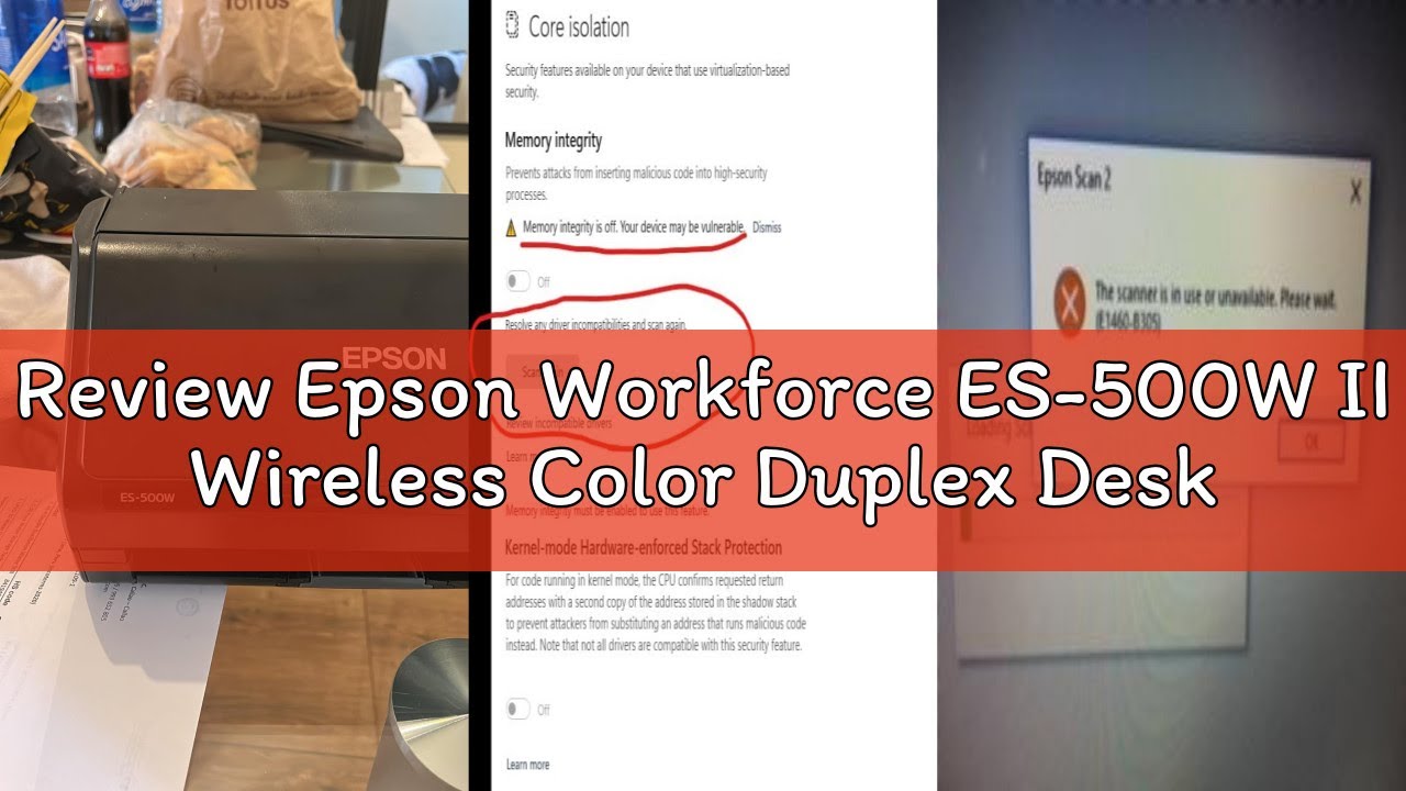 Review Epson Workforce ES-500W II Wireless Color Duplex Desktop Document Scanner for PC and Mac, wit