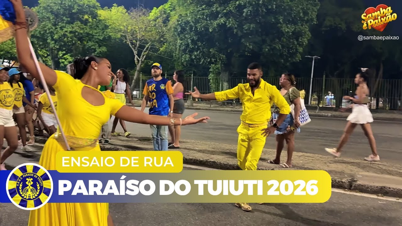 Paraíso do Tuiuti 2026 Ao Vivo |  1º Ensaio de Rua (4K) Completo