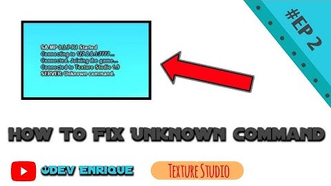 how to fix texture studio unknown command [SA-MP]