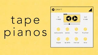 DRIFT: Tape Pianos - AU/VST3 Lo-Fi Tape Machine Plugin - Drift Your Sound