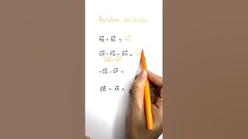 ✍️je te rappelle la relation de #Chasles #maths