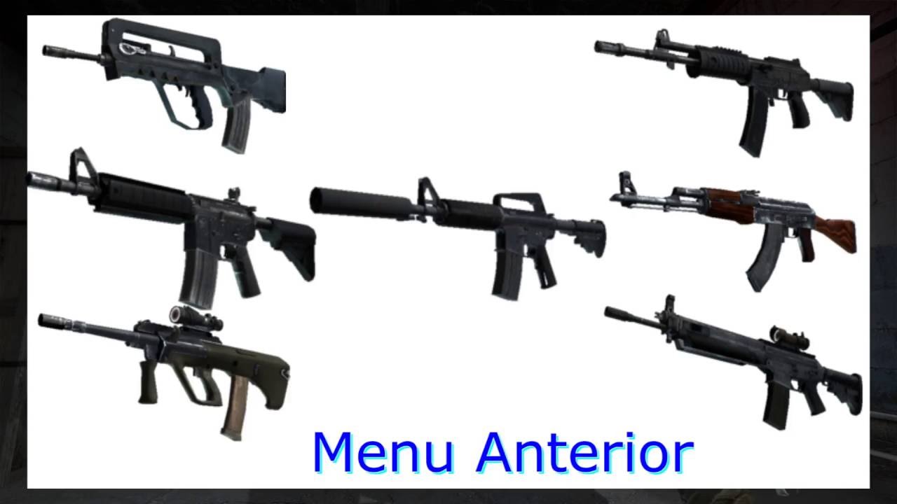 CSGO - Menu Armas - Assault Rifles (Guia de Rifles) - YouTube