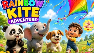  Rainbow Kite Adventure🌈| Cute Panda &amp; Friends Fun Story🐼🐘🐶👶 | Kids Song | Super Cute Cartoon Video🔥