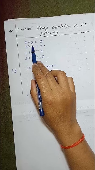How to add two binary numbers#Addtwobinarynumber - YouTube