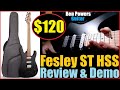 120 fesley st electric guitar from amazon  unboxing review  demo