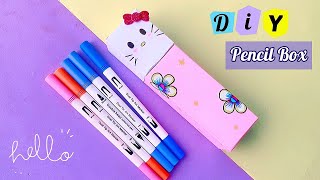 DIY pencil box from colgate box / How to make pencil box from waste colgate box