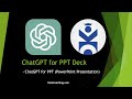 Create PPT PowerPoint Presentation Deck using ChatGPT in Hindi