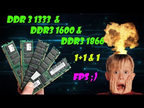 Тест сравнение ОЗУ -RAM-  DDR3 1333-1600-1866  FPS TEST