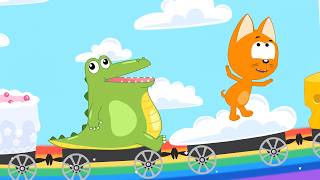 colored balloons choo choo train kote kitty songs babies