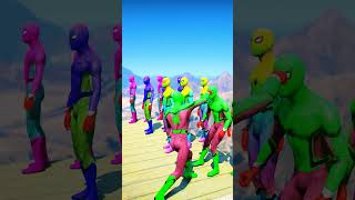 GTA 5 Epic Water Ragdolls Spiderman vs RAINBOW SPIDERMAN Jumps/Fails Ep.825 #shorts