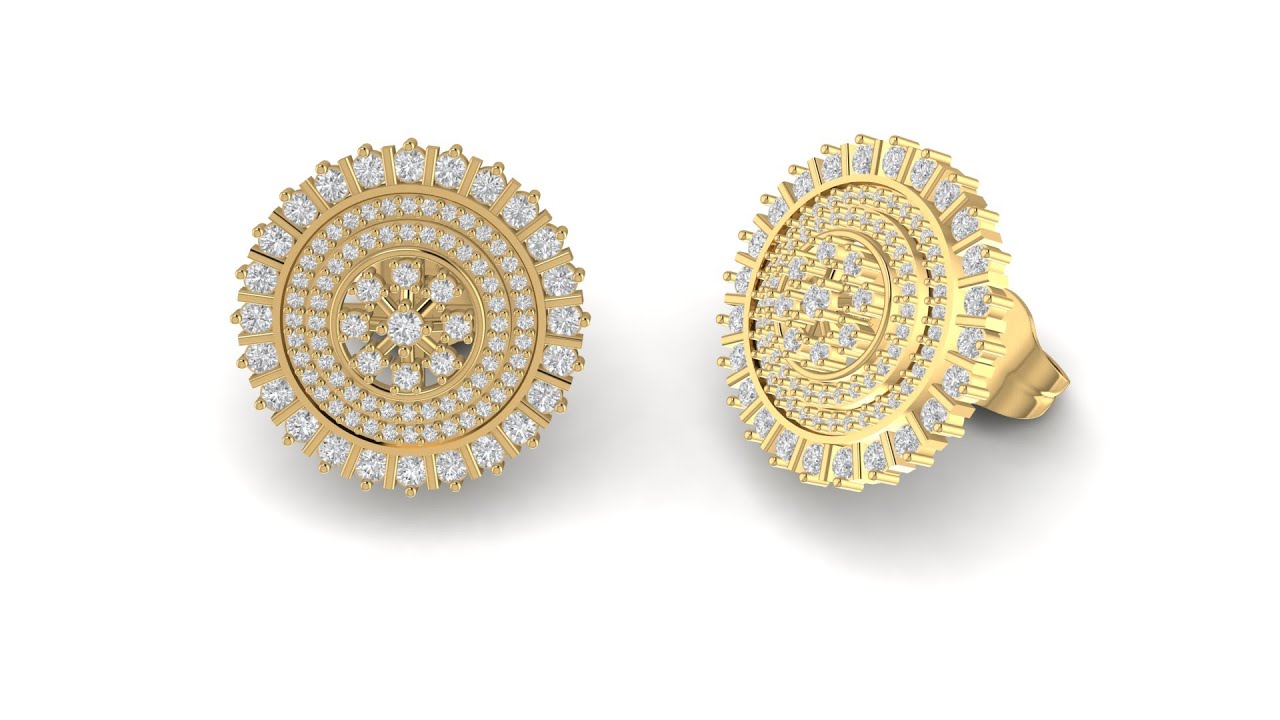 ||Making of Stud Earring in Matrix9 ||3d Cad Modeling ||Jewelry Cad ...