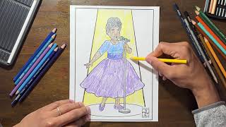 Black History Coloring Pages • Ella Fitzgerald Coloring Page Quiet Coloring Activity (9 Minutes)