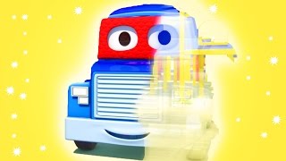 Carl el Super Camión es un Camaleón en Auto City !! | Dibujos animados para niños