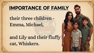 Importance Of Family || Improve Your English || Every Day New Story ( Level 1 📝 ✅ 