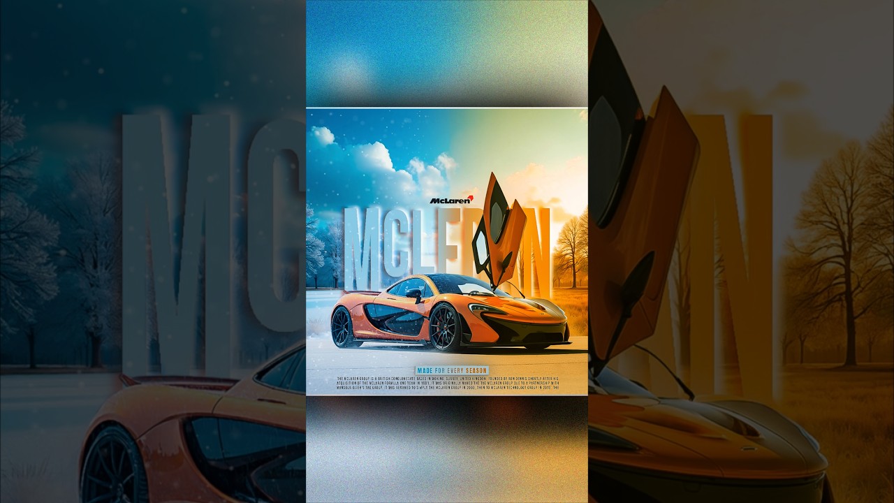 McLaren Poster Design in Photoshop | Realistic Car Poster Tutorial