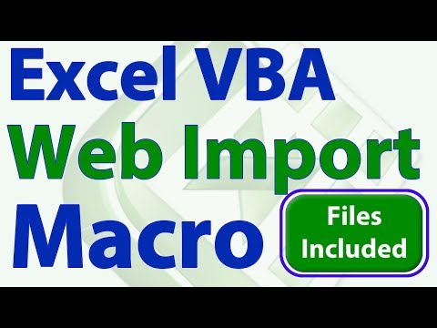 Import Web Data to Excel using VBA Macros