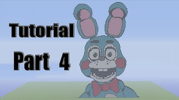 Minecraft Pixel Art Tutorial: How to make Toy Bonnie Part 4  (Five Nights At Freddy