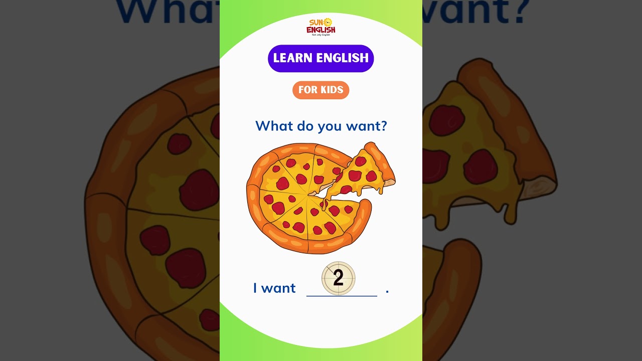 Learn Food Names in English | I Want Pizza, Cake, Hot Dog, Sausage | English for Kids