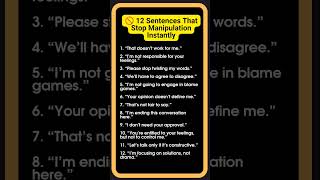 🚫🫣 12 Phrases That Instantly Shut Down Toxic People #shorts #quotes #motivation #youtubeshorts #love