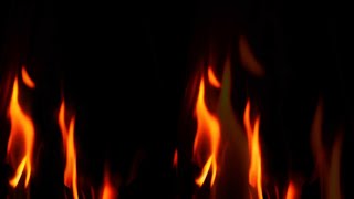 4K Burning Fire Effect Black Screen - Fire Background Video Animation