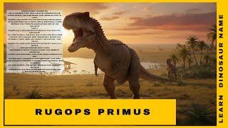 Dinosaur Song Rugops Primus Primus