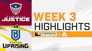 Washington Justice VS Boston Uprising - Overwatch League 2021 Highlights | Week 3 Day 1