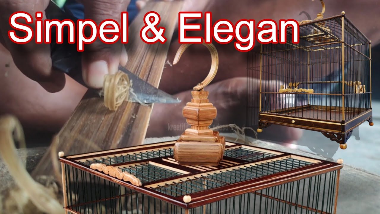 Terbaru‼️Membuat Sangkar Cungkok full Bambu👍 Bamboo Bird cage || lồng ghép tre