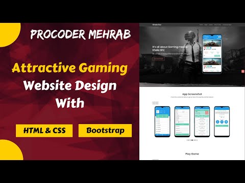 Attractive Responsive Gaming Website Design With HTML & CSS | Mehrab Hossen