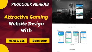 Attractive Responsive Gaming Website Design With HTML & CSS | Mehrab Hossen