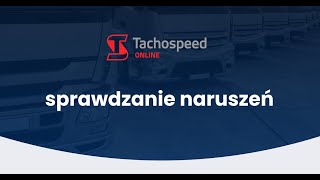 Sprawdzenie naruszeń w Tachospeed Online