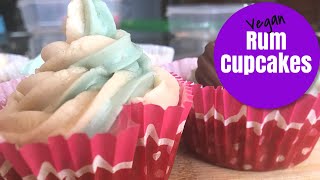 Vegan Rum Cupcakes & Boozy Buttercream