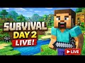 🔴 LIVE | Minecraft Survival Day 2 😱 | Hindi #minecraft #shorts #viral #live
