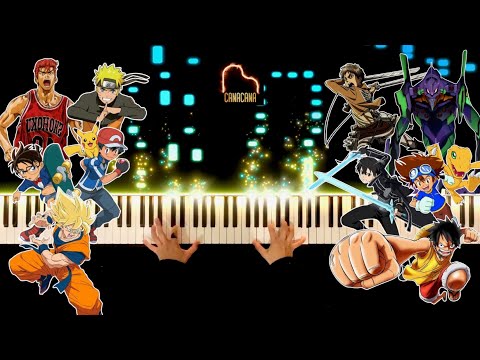 アニソン10曲メドレー  - ピアノカバー - Piano cover - CANACANA