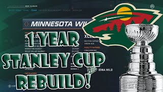 NHL 20 Minnesota Wild 1 Year Stanley Cup Rebuild!