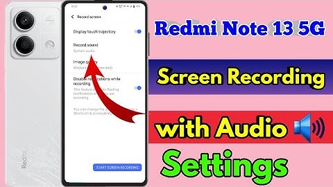 how to screen recording in redmi note 13 5g, redmi note 13 5g screen recording with sound