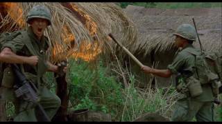 Burning of Village in Platoon