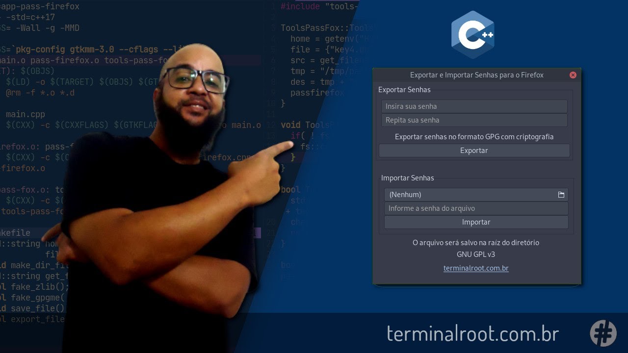 Finalizando o App com C++ e Gtkmm (Importando senhas do Firefox)