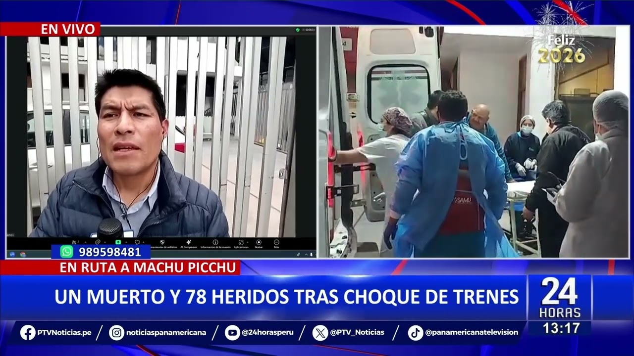 Machu Picchu: tránsito ferroviario se restableció tras choque de trenes de Inca Rail y PeruRail