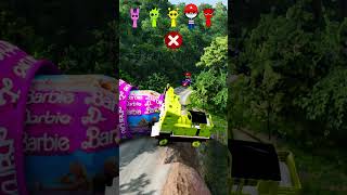 GummyBear va Spiderman vs Ironman vs barbie vs McQueen vs bollard vs yashl539 #automobile #beamngrao GummyBear va Spiderman vs Ironman vs barbie vs McQueen vs bollard vs yashl539 #automobile #beamngrao