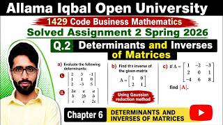 1429 Code Assignment 2 Spring 2026 Question 2 Solution | 1429 Code Business Math Assignments