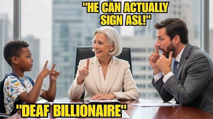 No One Could Understand Billionaire's Deaf Mother at Meeting — Until a Black 10 Year Old Stepped In - YouTube