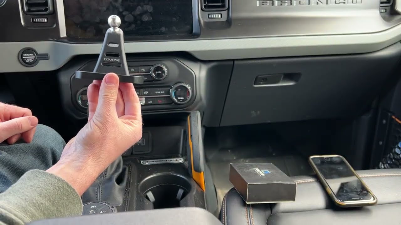 Direct Fit Phone Mount Installation-2021+ Full Size Ford Bronco