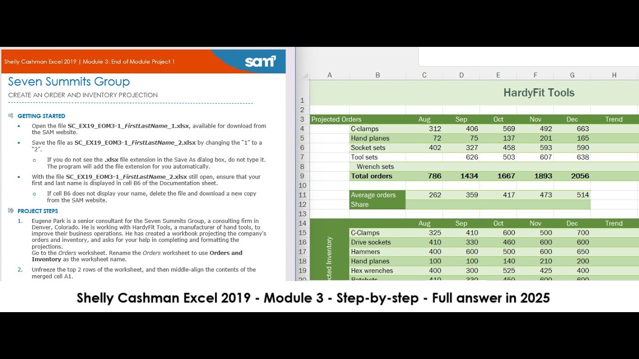 Shelly Cashman Excel 2019 | Module 3: End of Module Project 1 | Seven Summits Group (Update 2025) Shelly Cashman Excel 2019 | Module 3: End of Module Project 1 | Seven Summits Group (Update 2025)