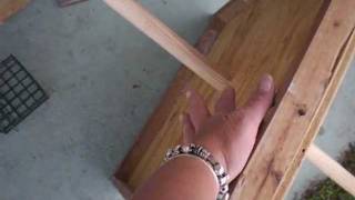 Building a bird feeder How to build a cheap bird feeder. I used some wood pieces I had around the house bought the pole screwed wood together, dug a