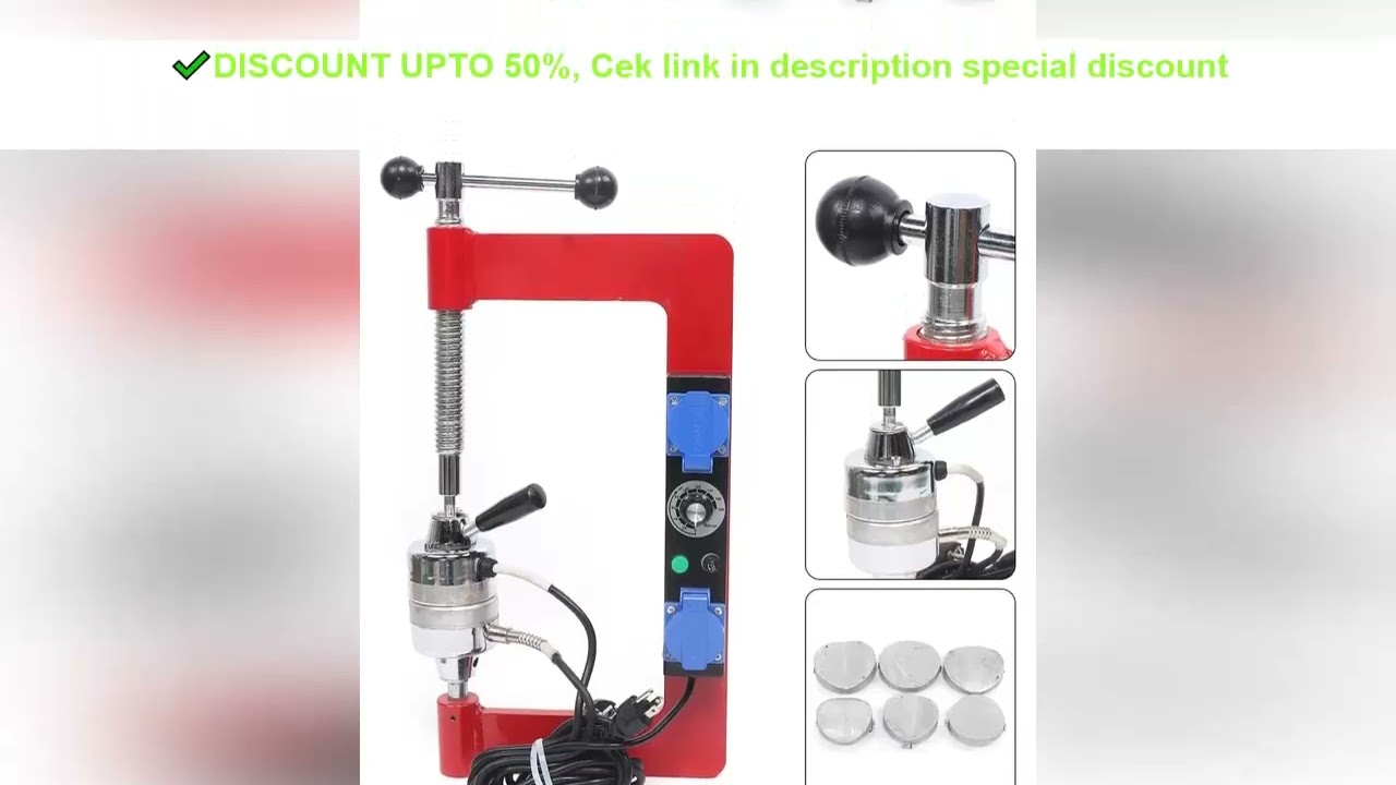 Automatic Vulcanizing Tire Patch Repair Kit with 6 Molds for Car - Temperature Adjustment Vulcanizin