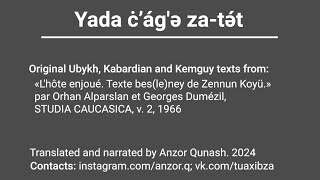 «A Clever Guest» Story In Ubykh And Circassian (Lhôte Enjoué)