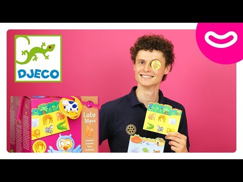 Детское лото DJECO Животные. Развивающие игрушки для малышей