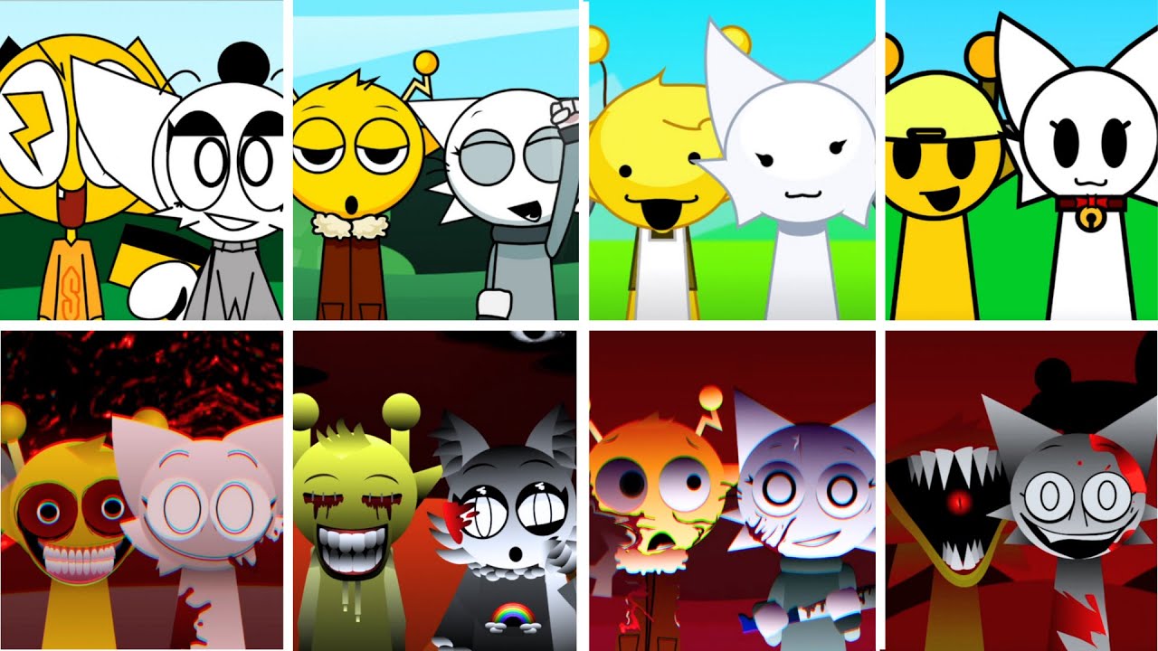 🤍💛Incredibox - Sprunki but MIX WENDA and SIMON in ALL Different Mods🤍💛