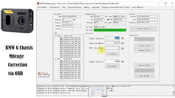 APPRO2 BMW G Chassis Dashboard Mileage Mileage via OBD- OBDII365
