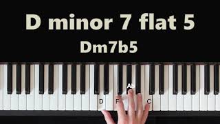 How To Play D Minor 7 Flat 5 (Dm7b5) Chord On Piano
